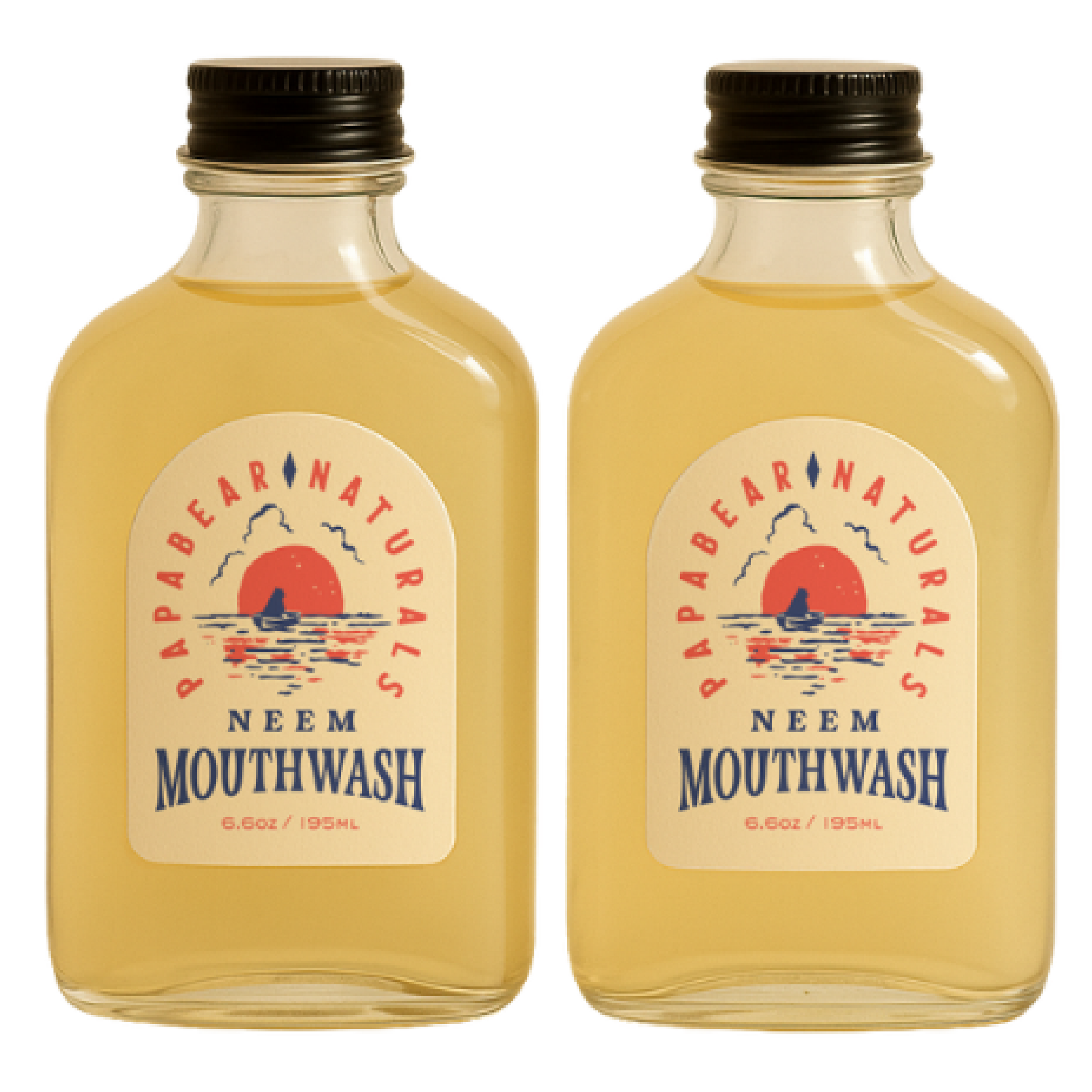 PapaBear Naturals Papabear Neem Mouthwash (2 Pack) 6.6 oz
