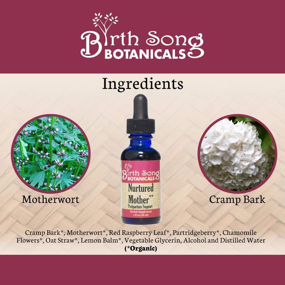 Birth Song Botanicals Co. Tinctures Nurtured Mother Herbal Tincture – Botanical Blend for Women (1 oz)