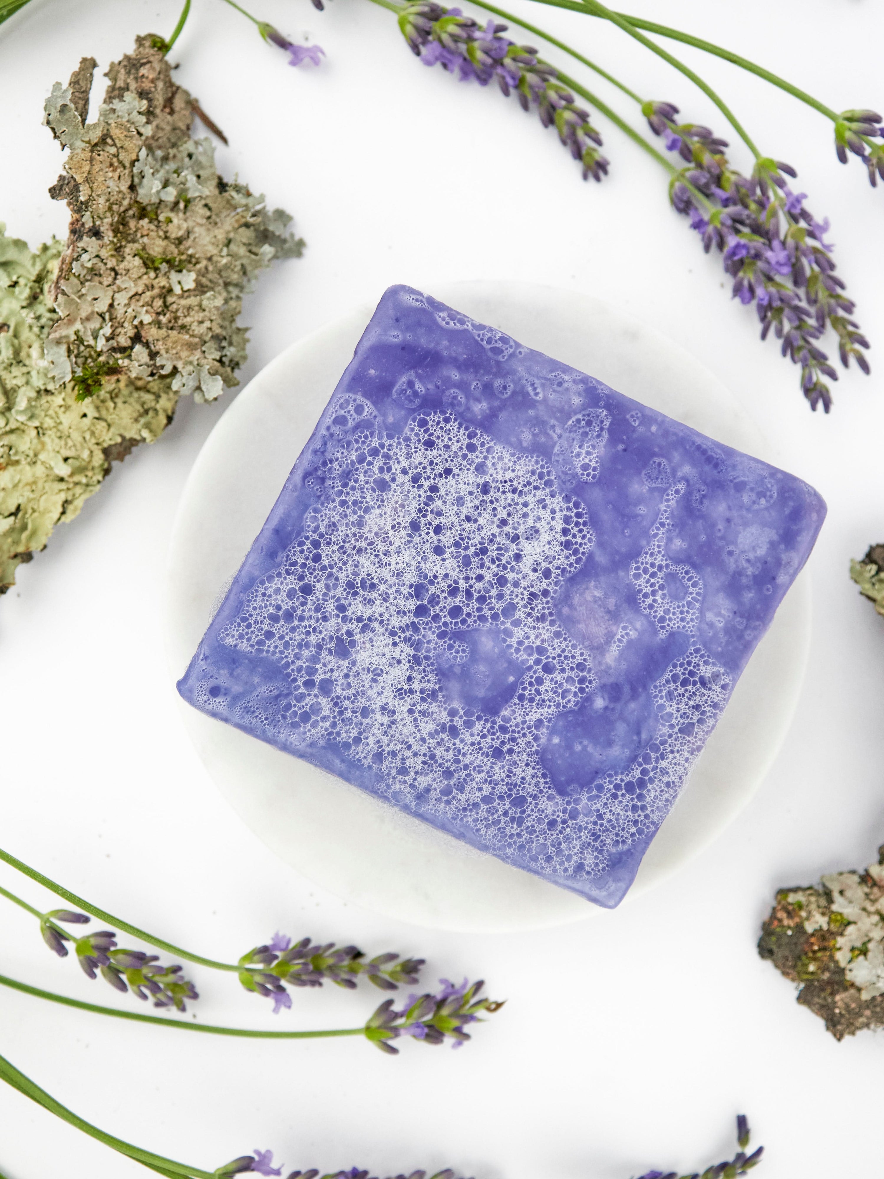 Ash & Rose Bar Soap Lavender Oak Moss Soap Scrub Bar