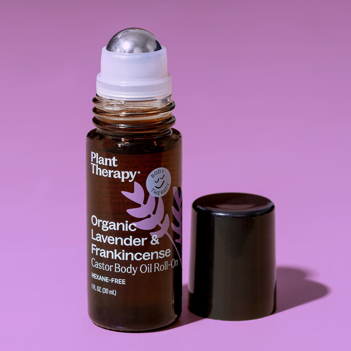 Plant Therapy Body Care 30 ml Organic Lavender & Frankincense Castor Body Oil Roll-On 30 mL
