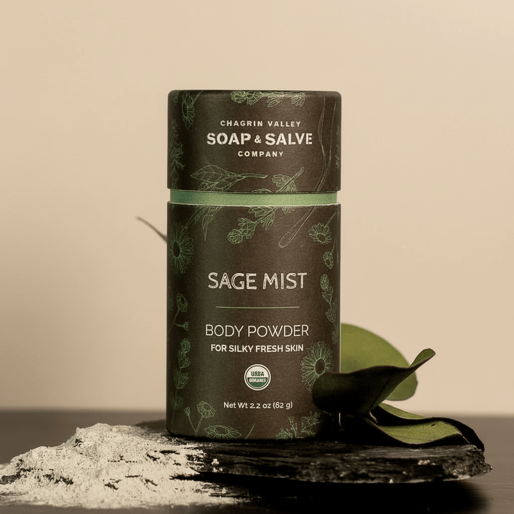 Chagrin Valley Soap & Salve Body Powder Net Wt 2.2 oz Body Powder: Sage Mist