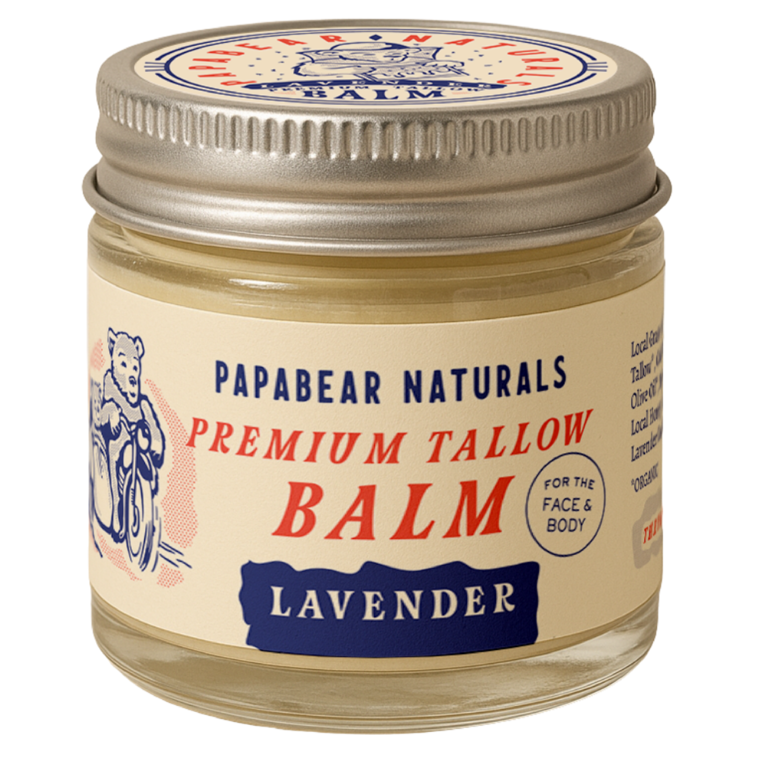 PapaBear Naturals Lavender Papabear Premium Tallow Balm 2 oz