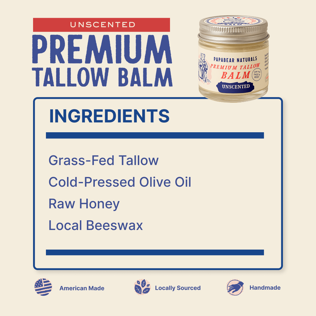 PapaBear Naturals Papabear Premium Tallow Balm 2 oz