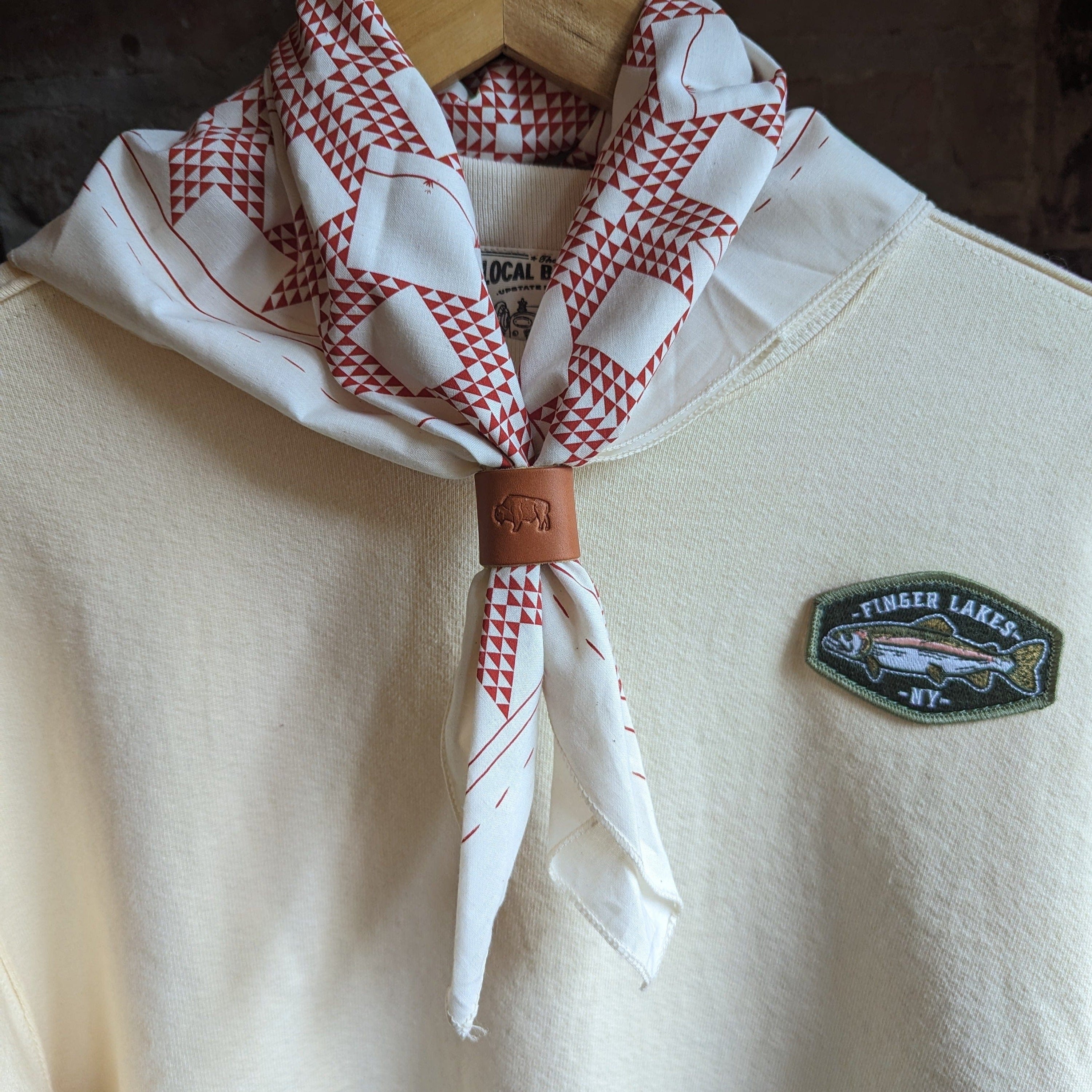 The Local Branch Leather Leather Bandana Slide
