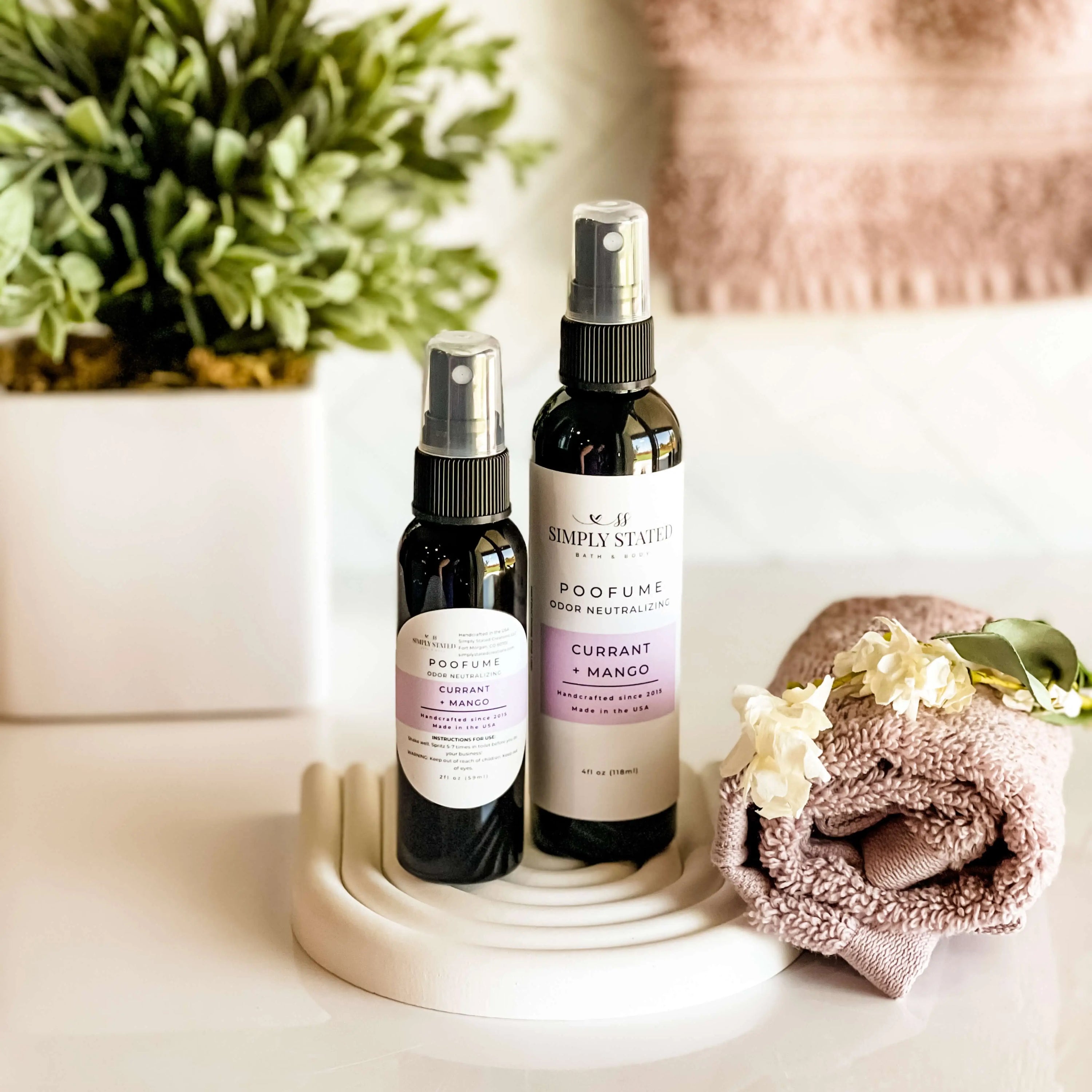 Simply Stated Creations Air Fresheners Currant + Mango Poofume | Bathroom Odor Neutralizing Spray