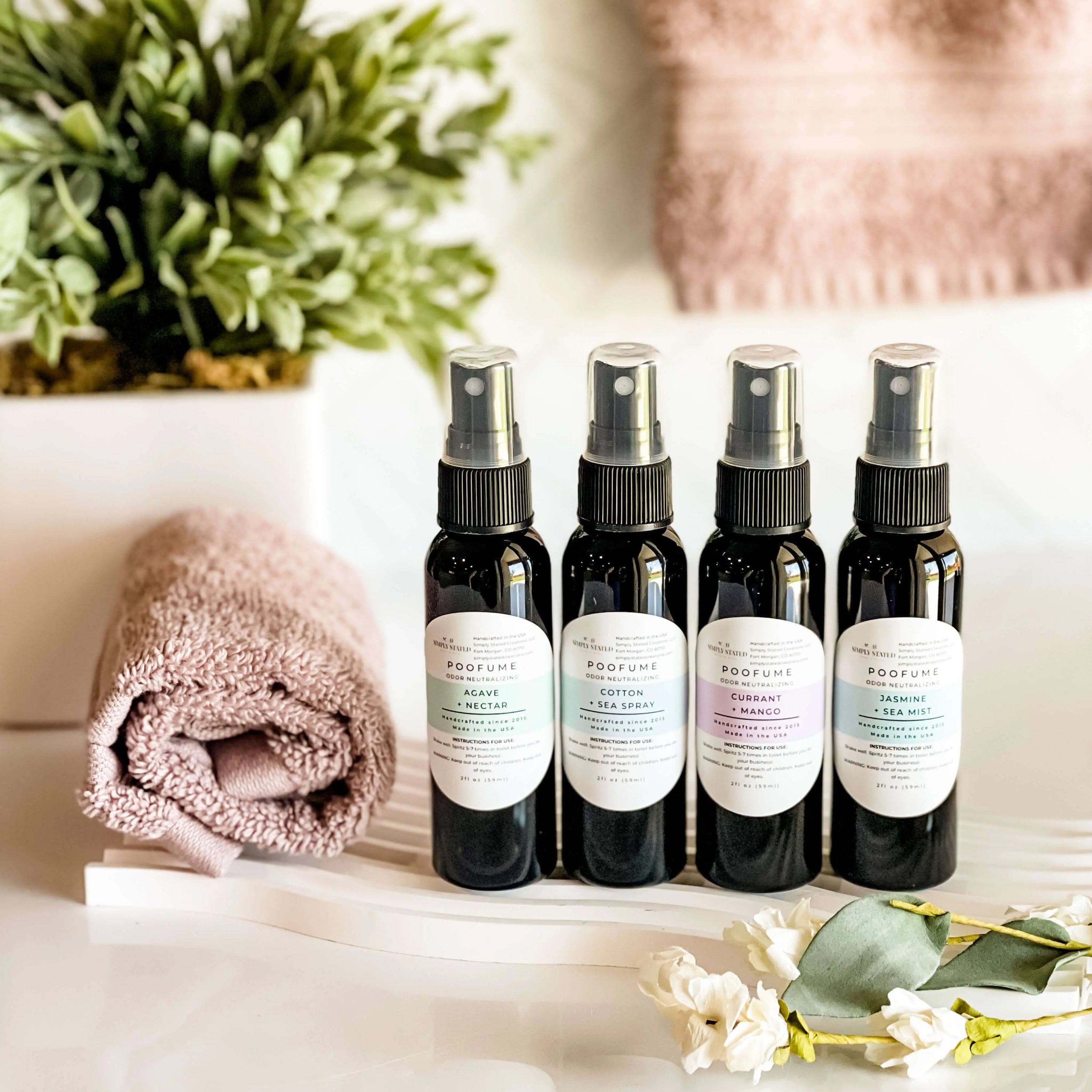 Simply Stated Creations Air Fresheners Currant + Mango Poofume | Bathroom Odor Neutralizing Spray