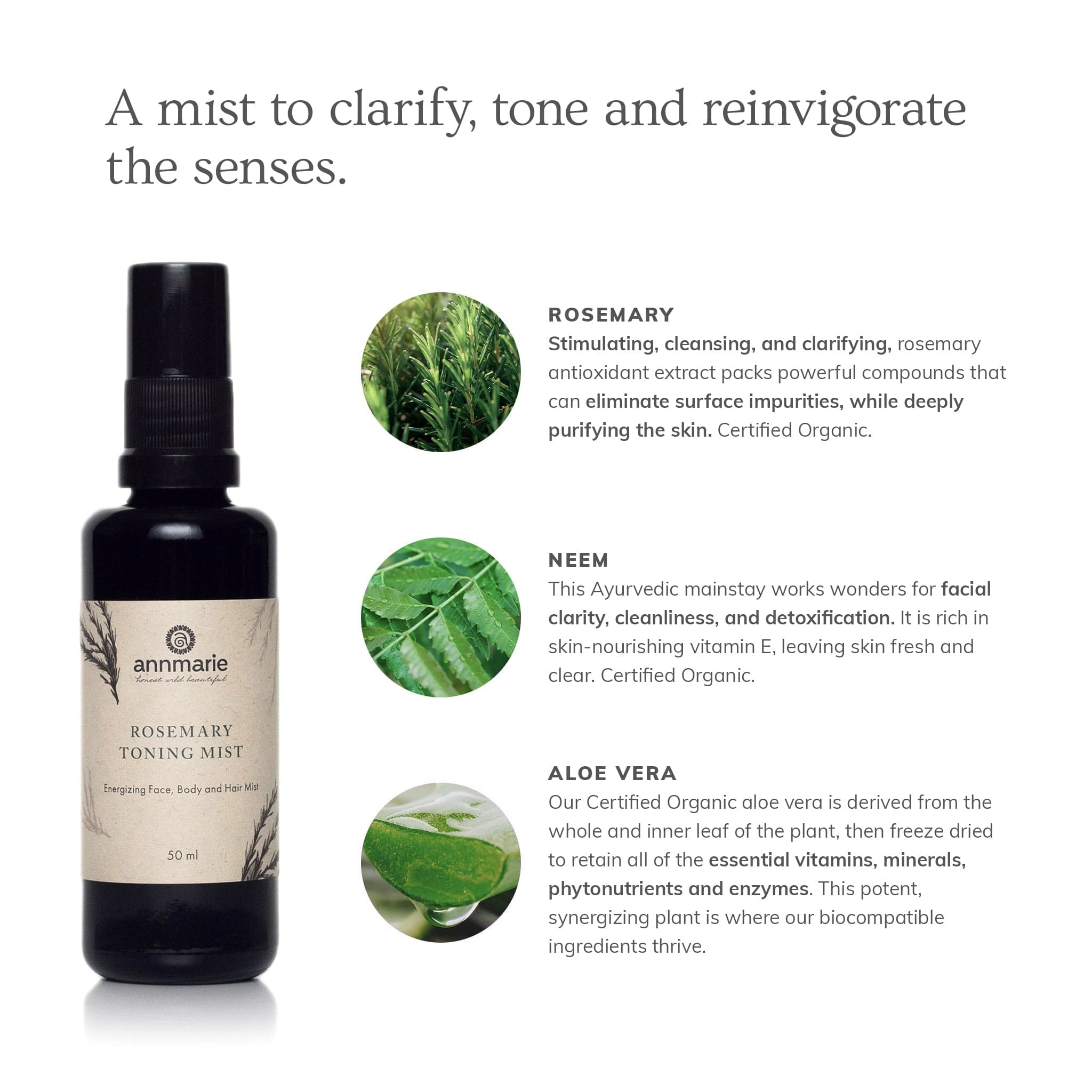 Annmarie Skin Care HIDDEN Rosemary Toning Mist (50ml)