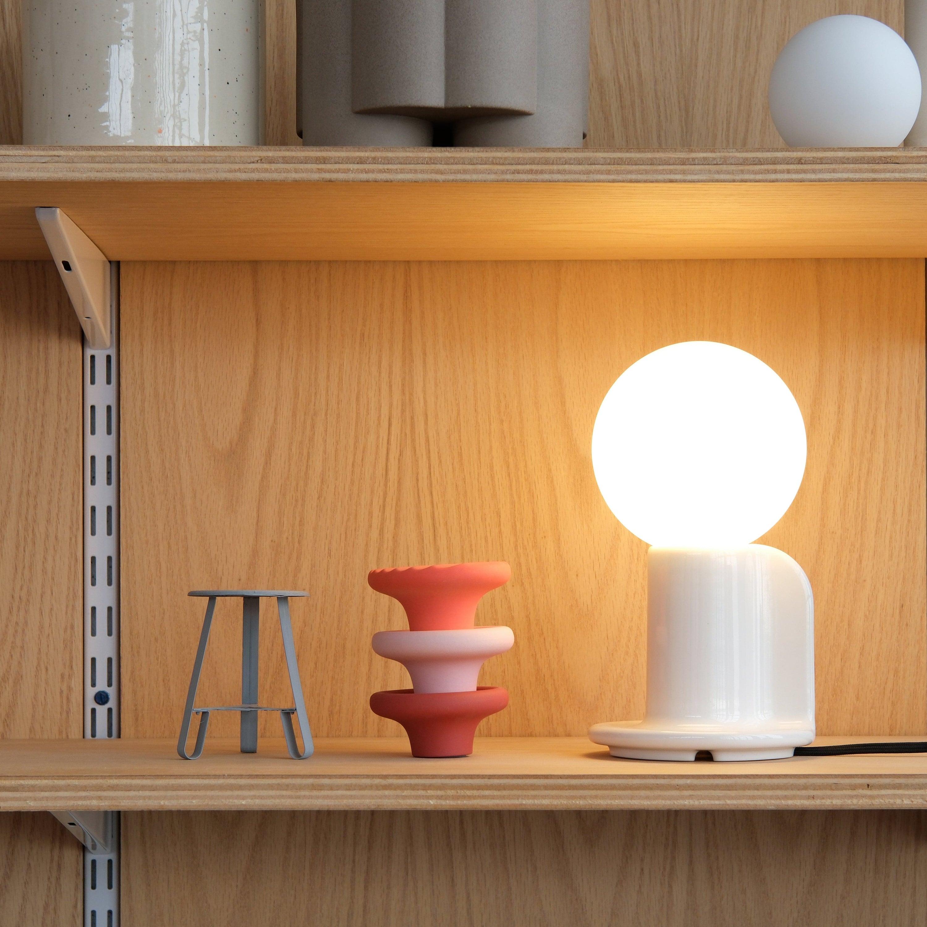 Misewell Lamps White Glossy / On/Off Q Lamp