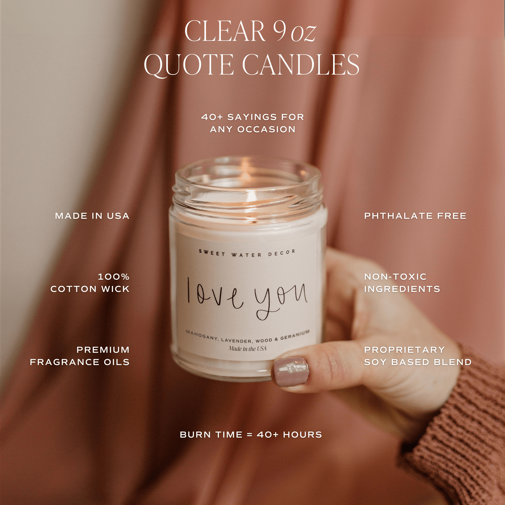 Sweet Water Decor Candles Be Still and Know Soy Candle - Clear Jar - 9 oz
