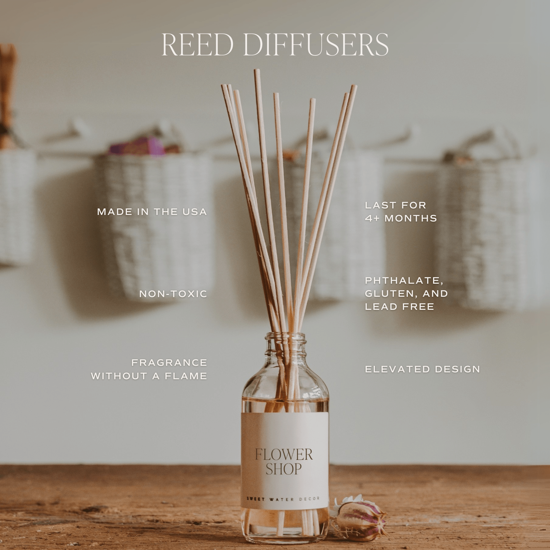 Sweet Water Decor Reed Diffusers Christmas Tree Clear Reed Diffuser
