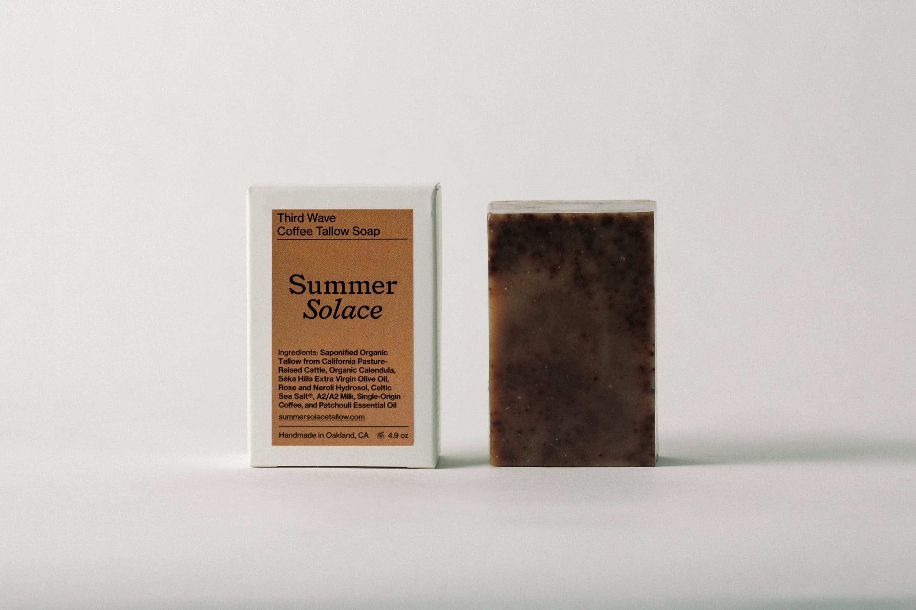 Summer Solace Tallow Tallow Soap Third Wave – Coffee & Patchouli Bar Soap