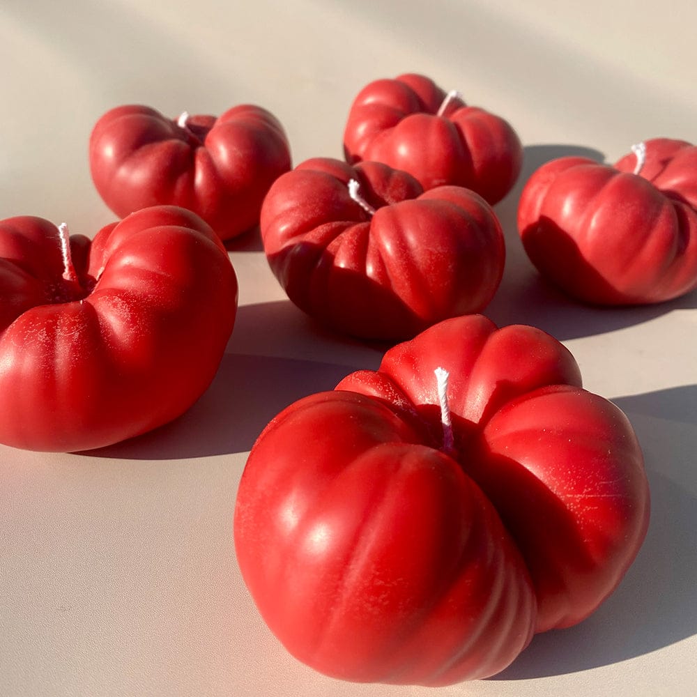 Scandles Farmers Markets Red / Tomato Leaf / 6 Pack of Tomatoes Heirloom Tomato Candle - Red
