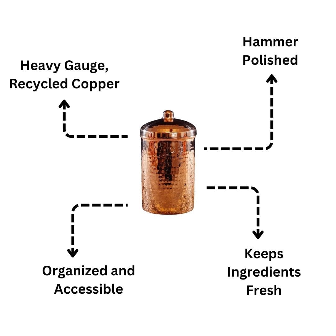 Sertodo Canisters Copper Kitchen Canisters - Individual Sizes