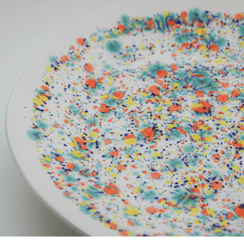 prodigalpottery Ceramic Speckled Spring Artisan Dinner Plate
