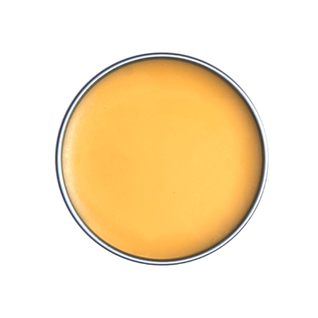 Close-up of a yellow paint can with a white background