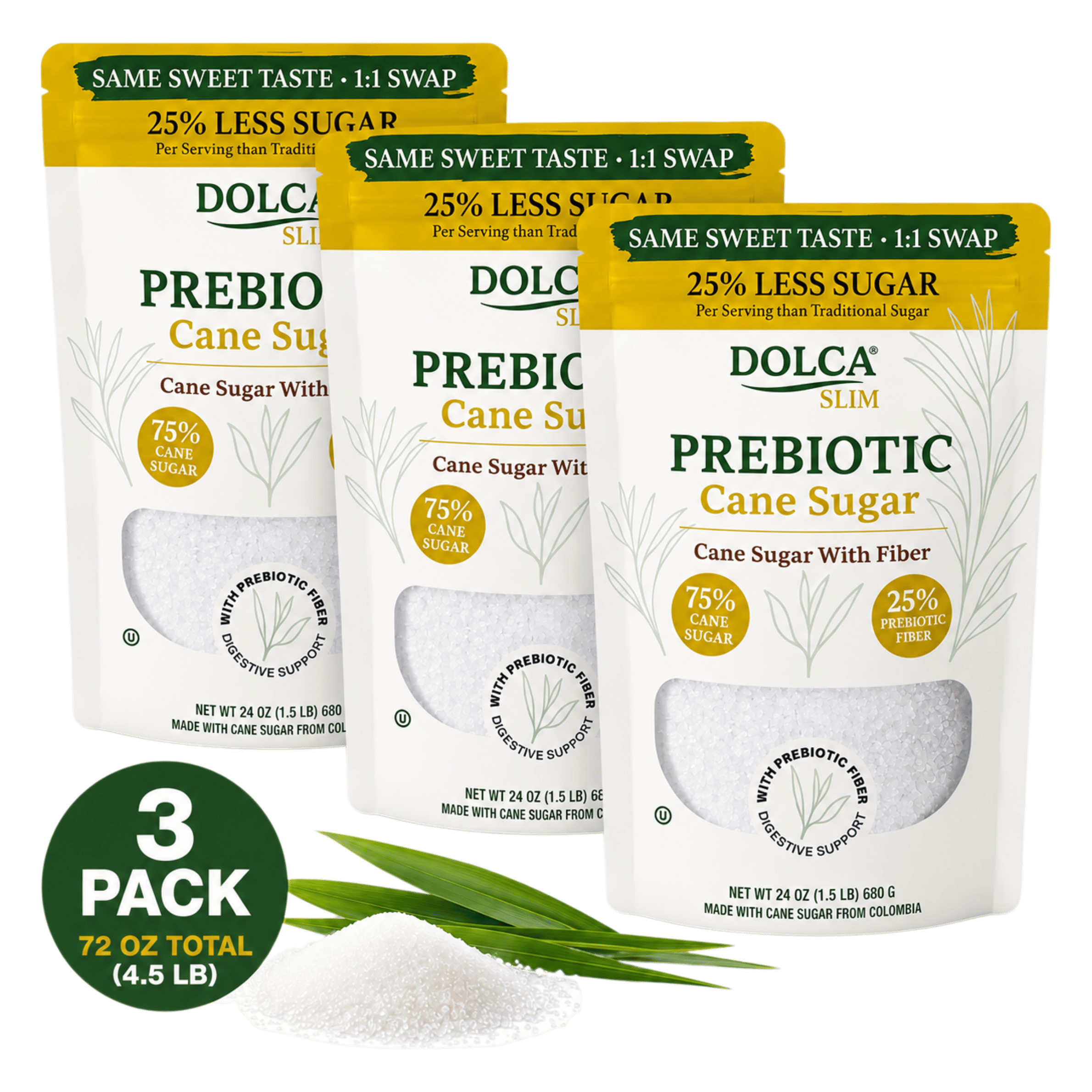Dolca Sugar Sugar Dolca Slim - pack of 3 Dolca Slim – 3 Pack