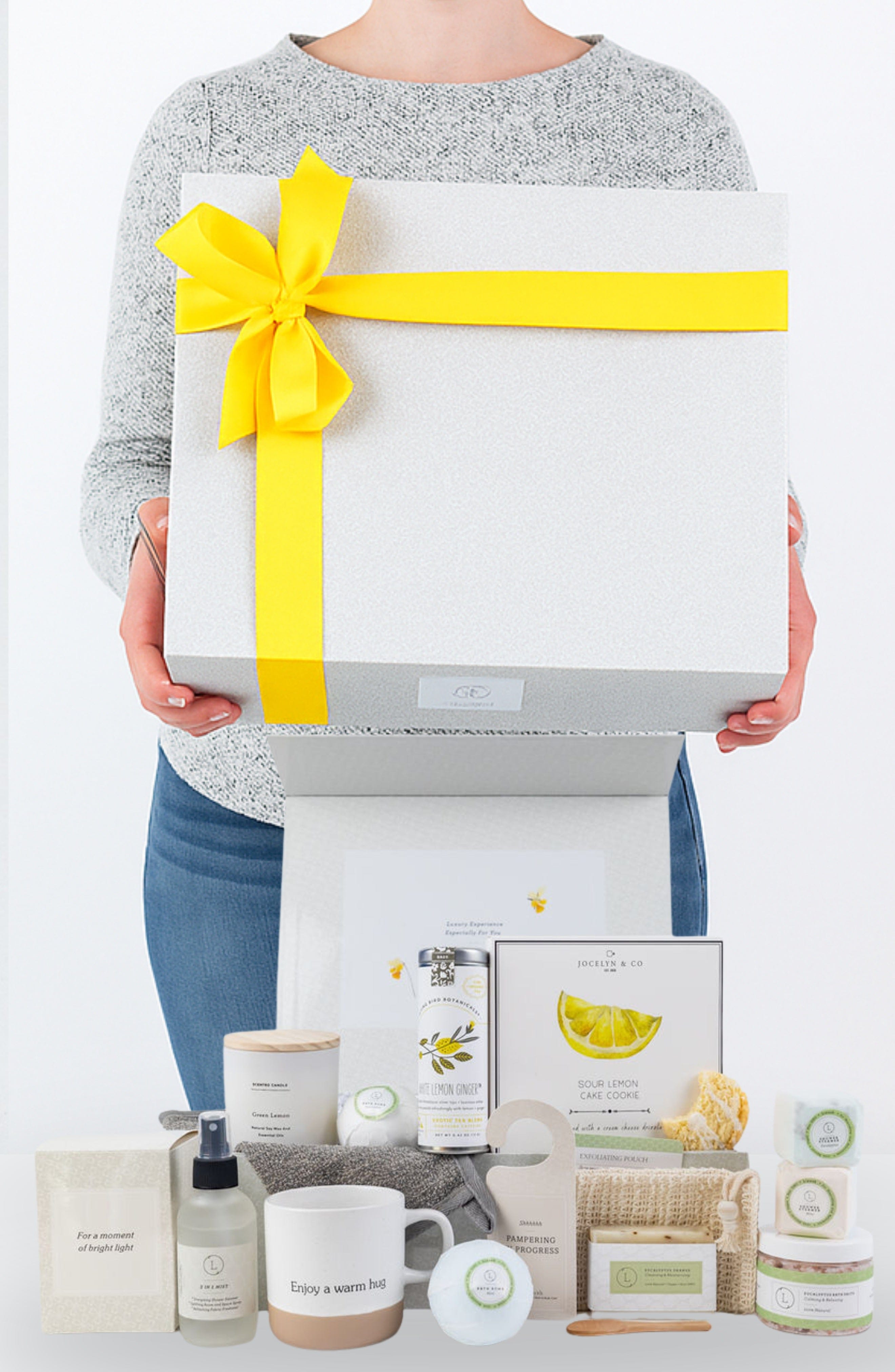 Lizush Gift set for new mom Get Well Gift Basket, All Natural Care Package