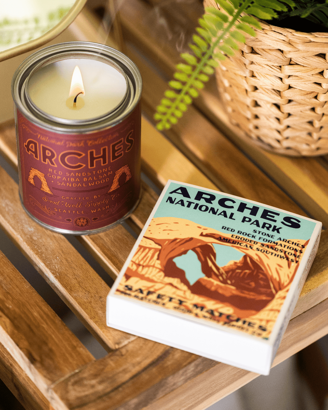 Good & Well Supply Co. Arches Vintage National Park Cabin Matches