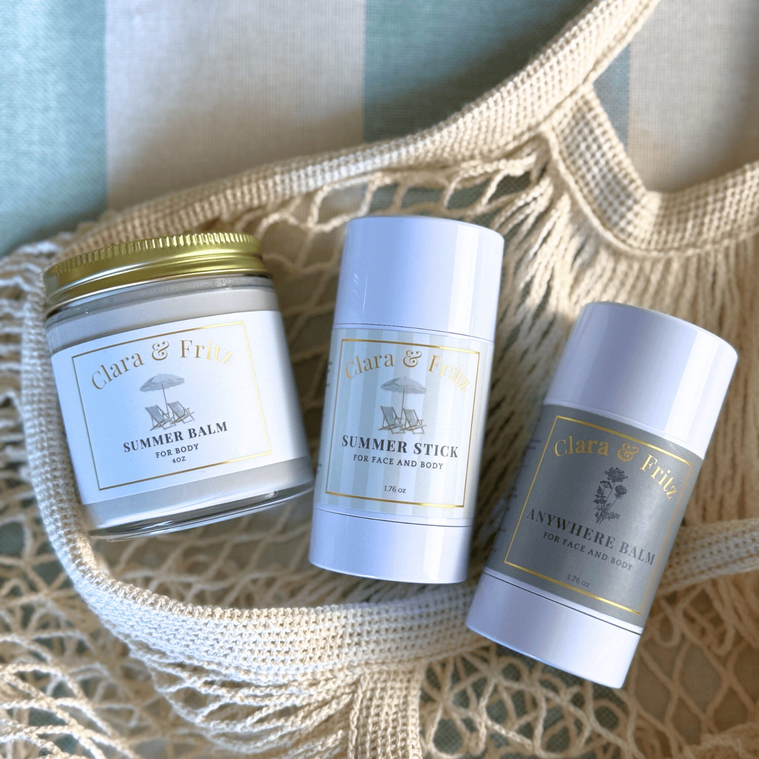 Clara & Fritz 2-pack / 4oz Summer Balm for Body with Zinc Oxide