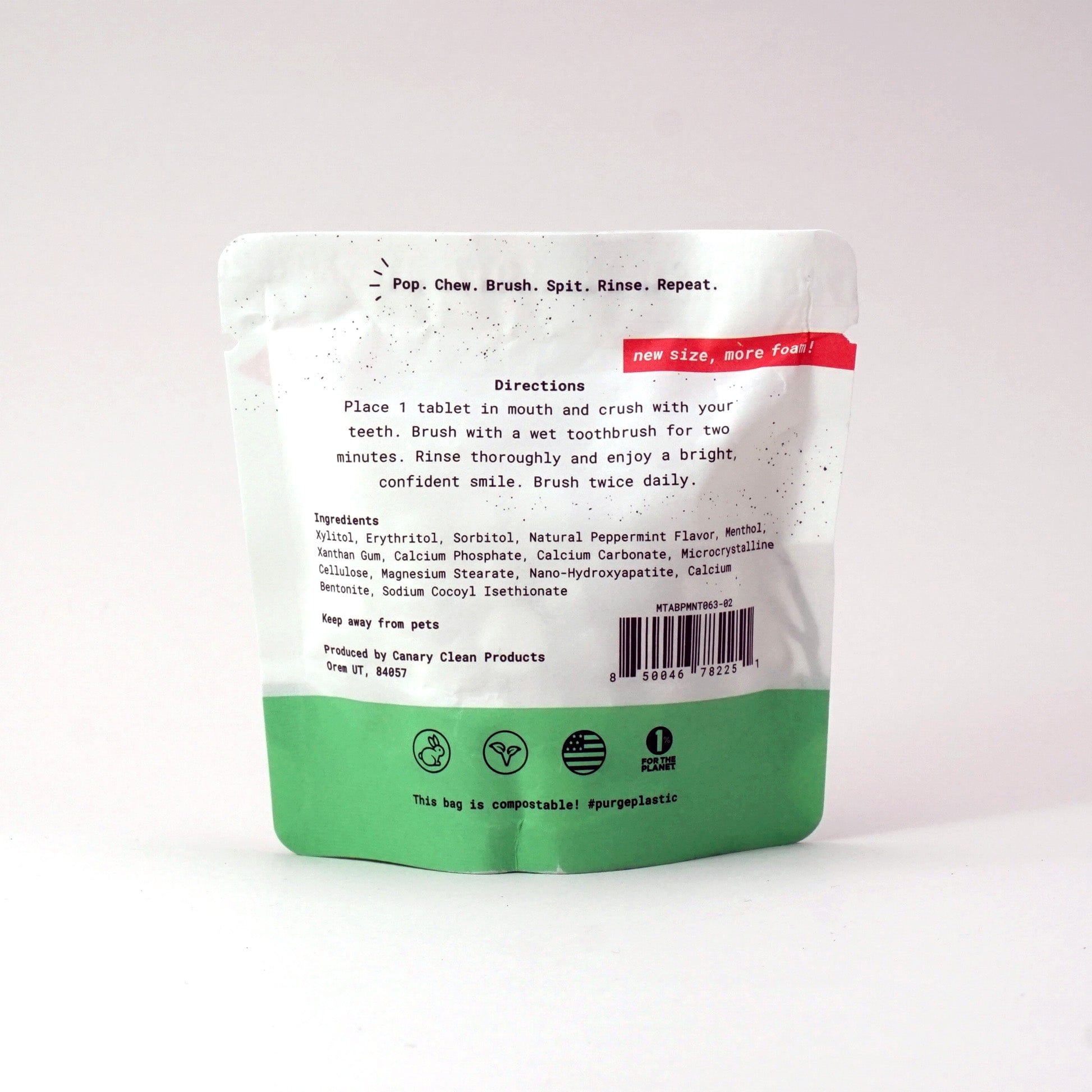 Canary Toothpaste Tablets Peppermint Toothpaste Tablets