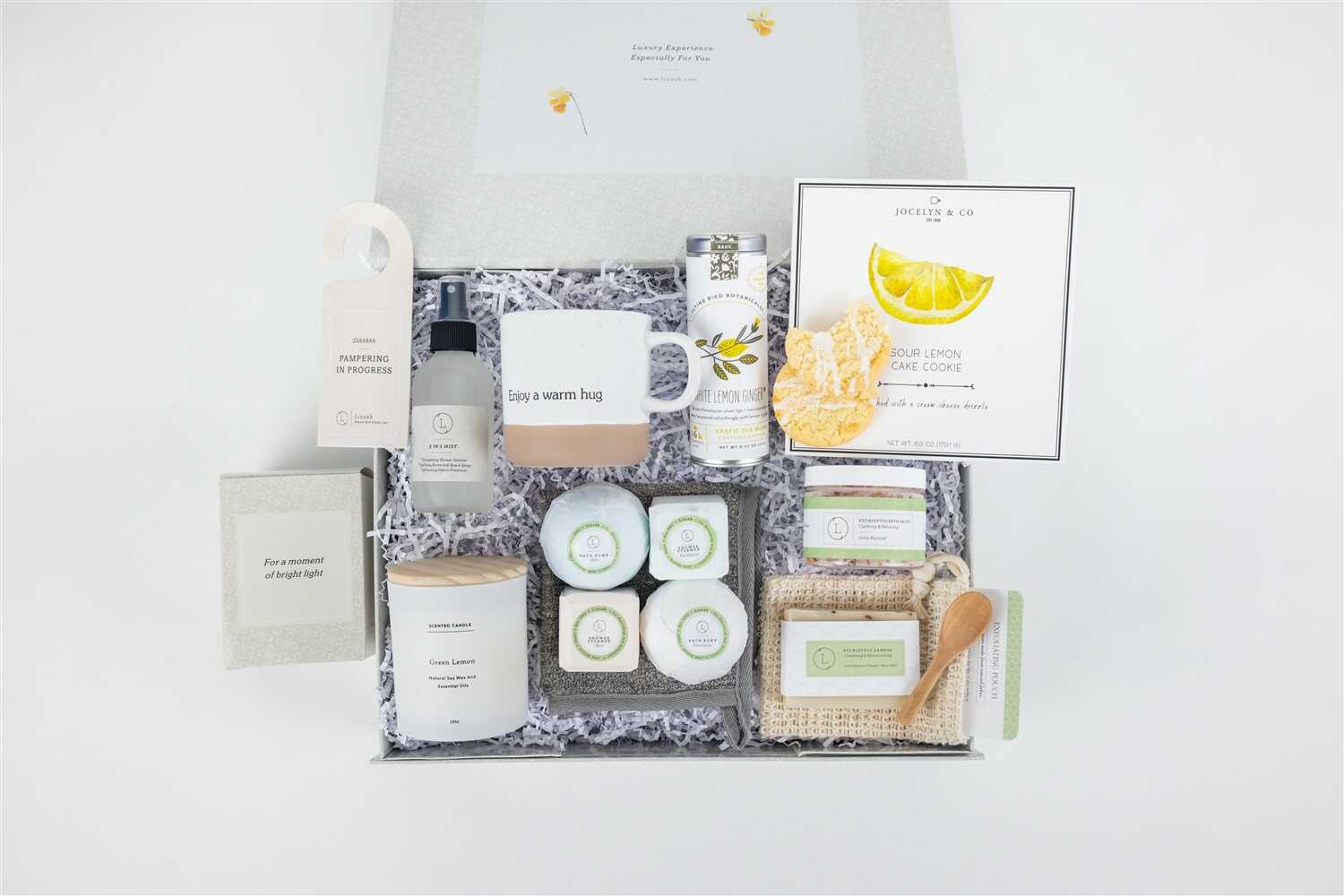 Lizush Gift set for new mom Get Well Gift Basket, All Natural Care Package