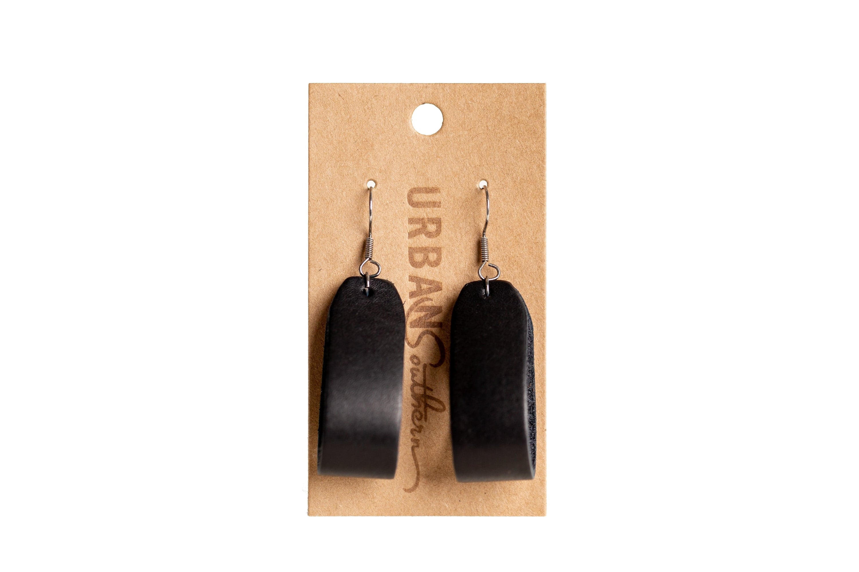 Urban Southern Accessories Black / Loop Leather Everyday Earrings