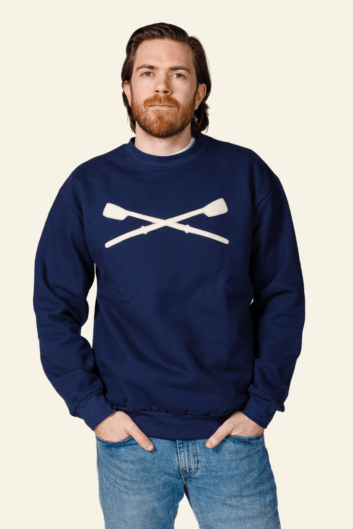 Boathouse unisex crew neck sweatshirt BOATHOUSE Felt Oars Crew