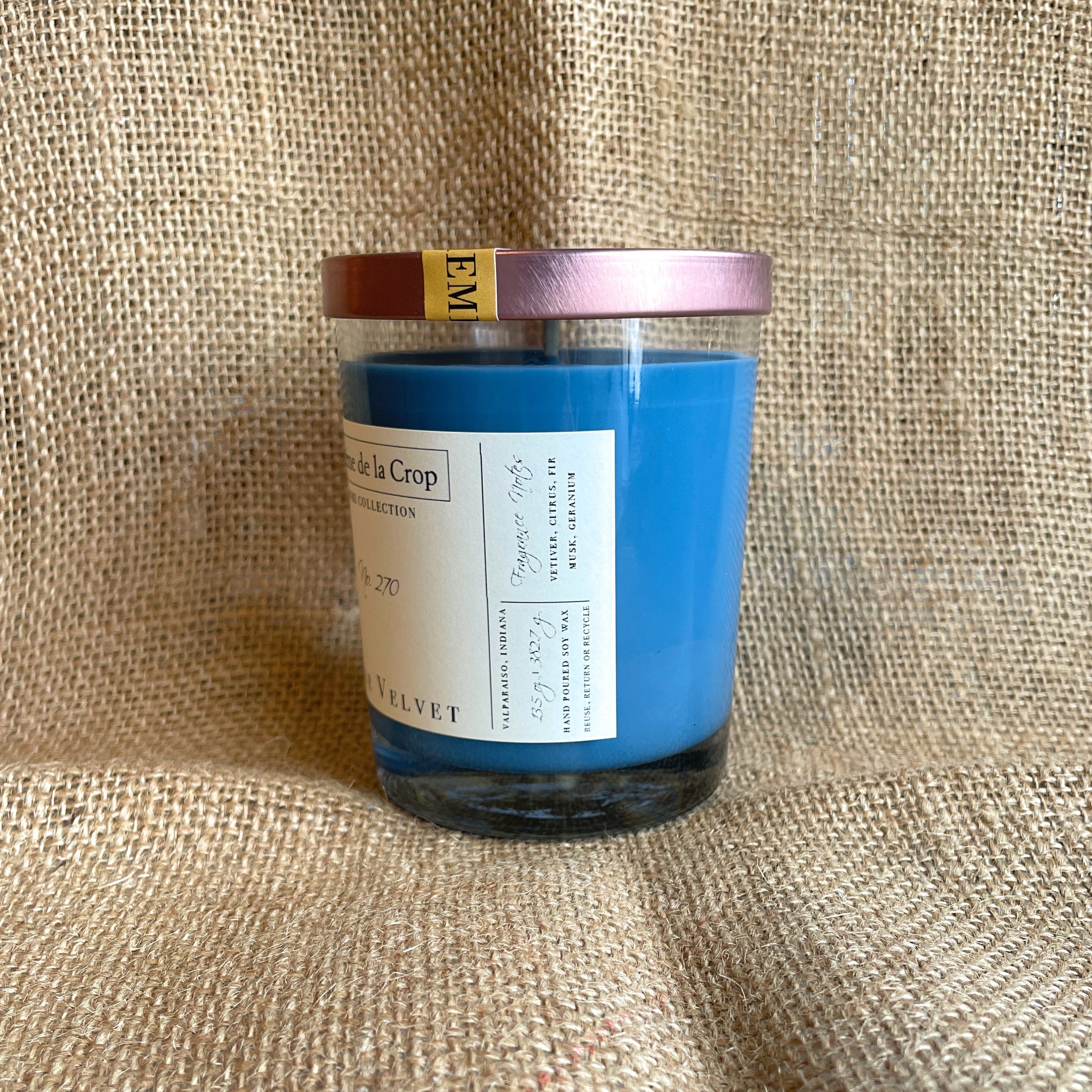 Creme de la Crop Soy Candle - Blue Velvet