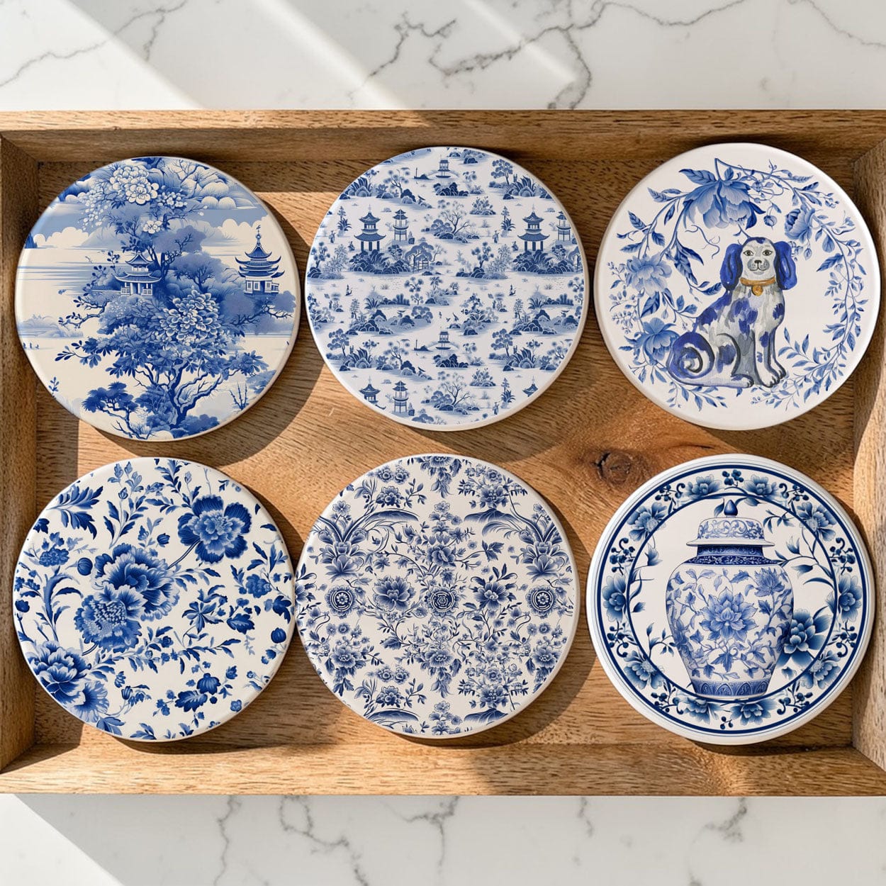 Gia Roma Coaster Single Coaster Chinoiserie Coasters