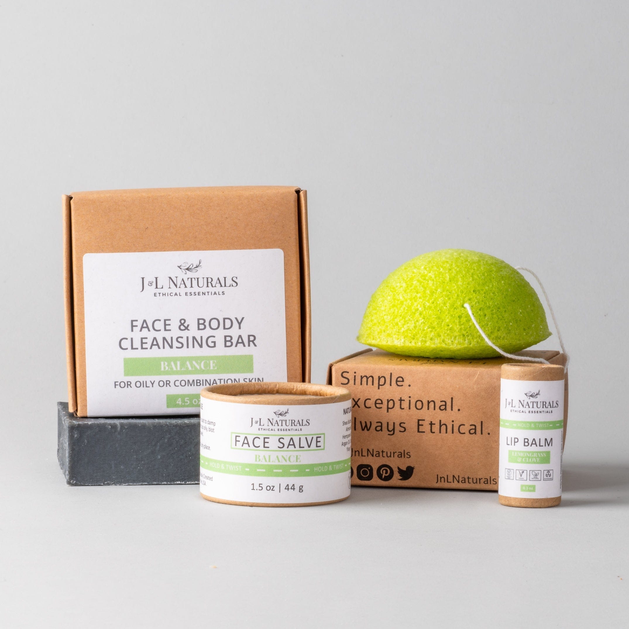 J&L Naturals Skin Regimen Kit Essentials Skin Regimen Kit (4-Piece Set)