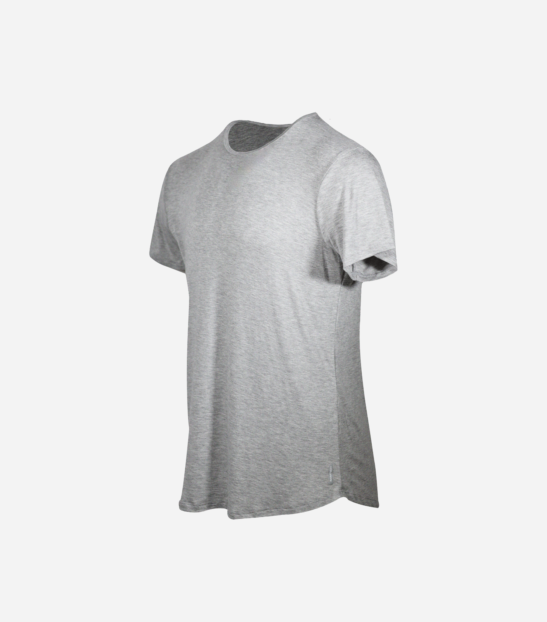 Bamtech Shirt S / Heather Grey Bamboo Swift Curve-Hem Tee - Black