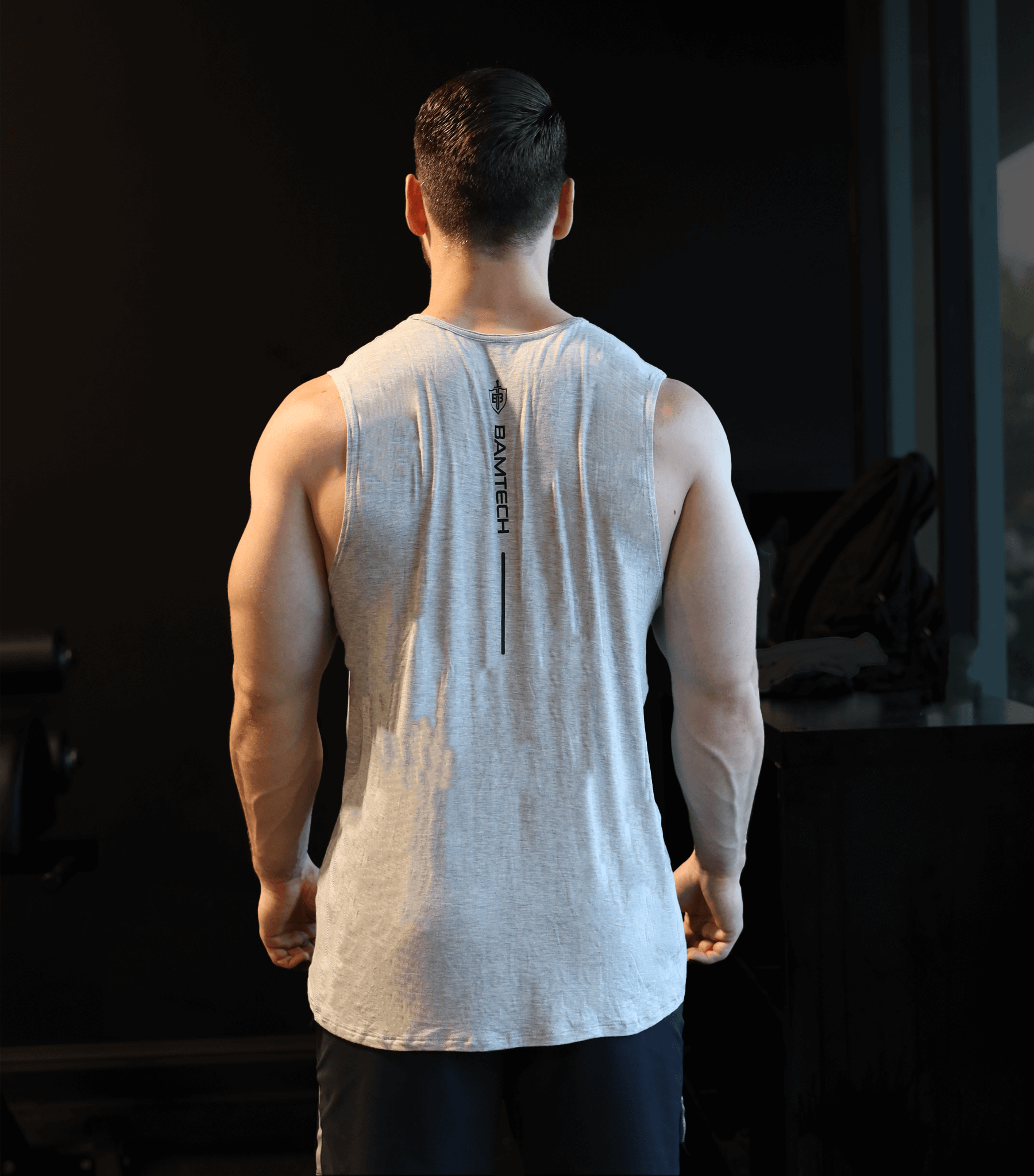 Bamtech Tanks Bamboo Aerotech Tank - Training Div. Heather Grey