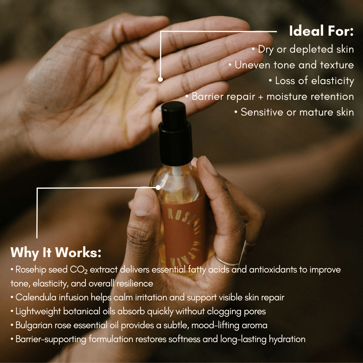 URB APOTHECARY FACE SERUM Rosehip Repair Face & Body Oil