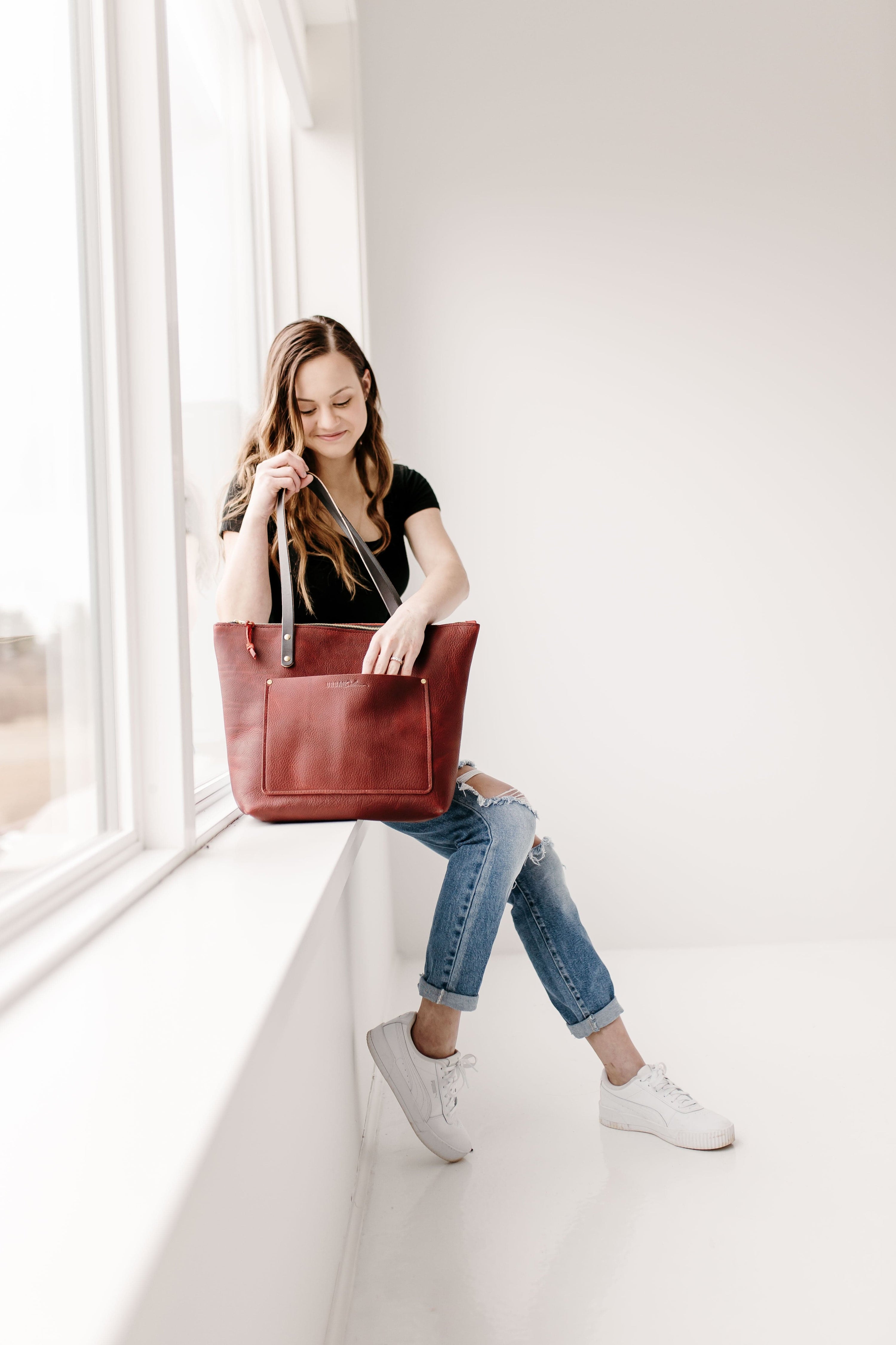 Urban Southern Totes Merlot Urban Zipper Tote