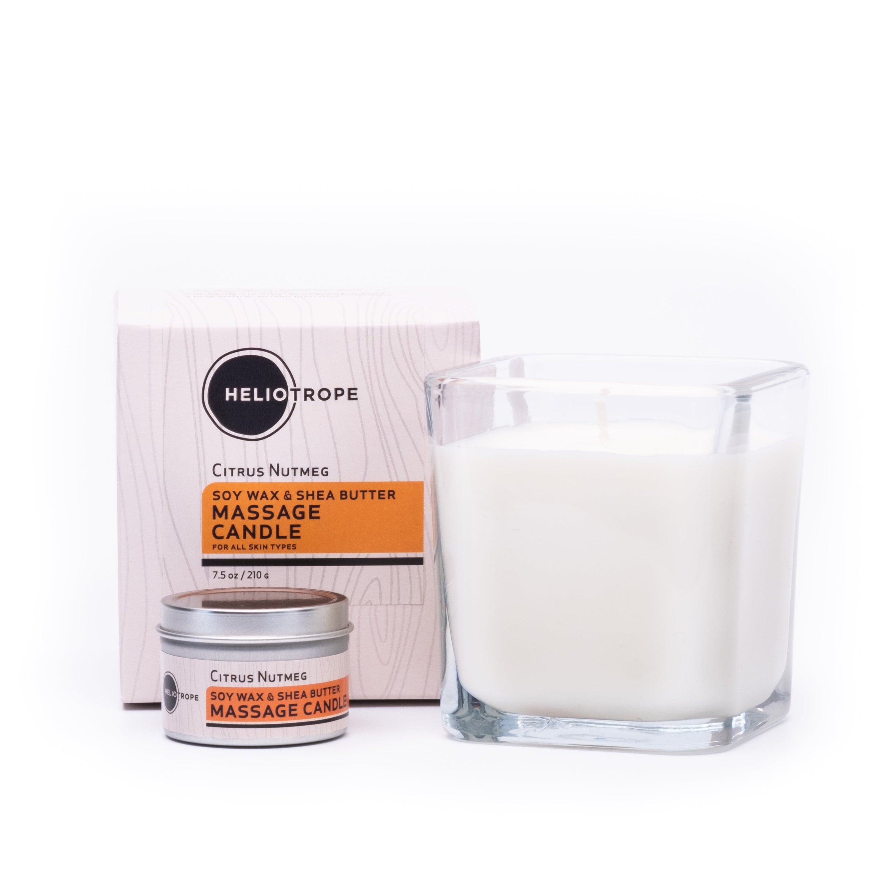 Heliotrope SF Candle Frankincense Oud Soy Wax & Shea Butter Massage Candles - New Scent