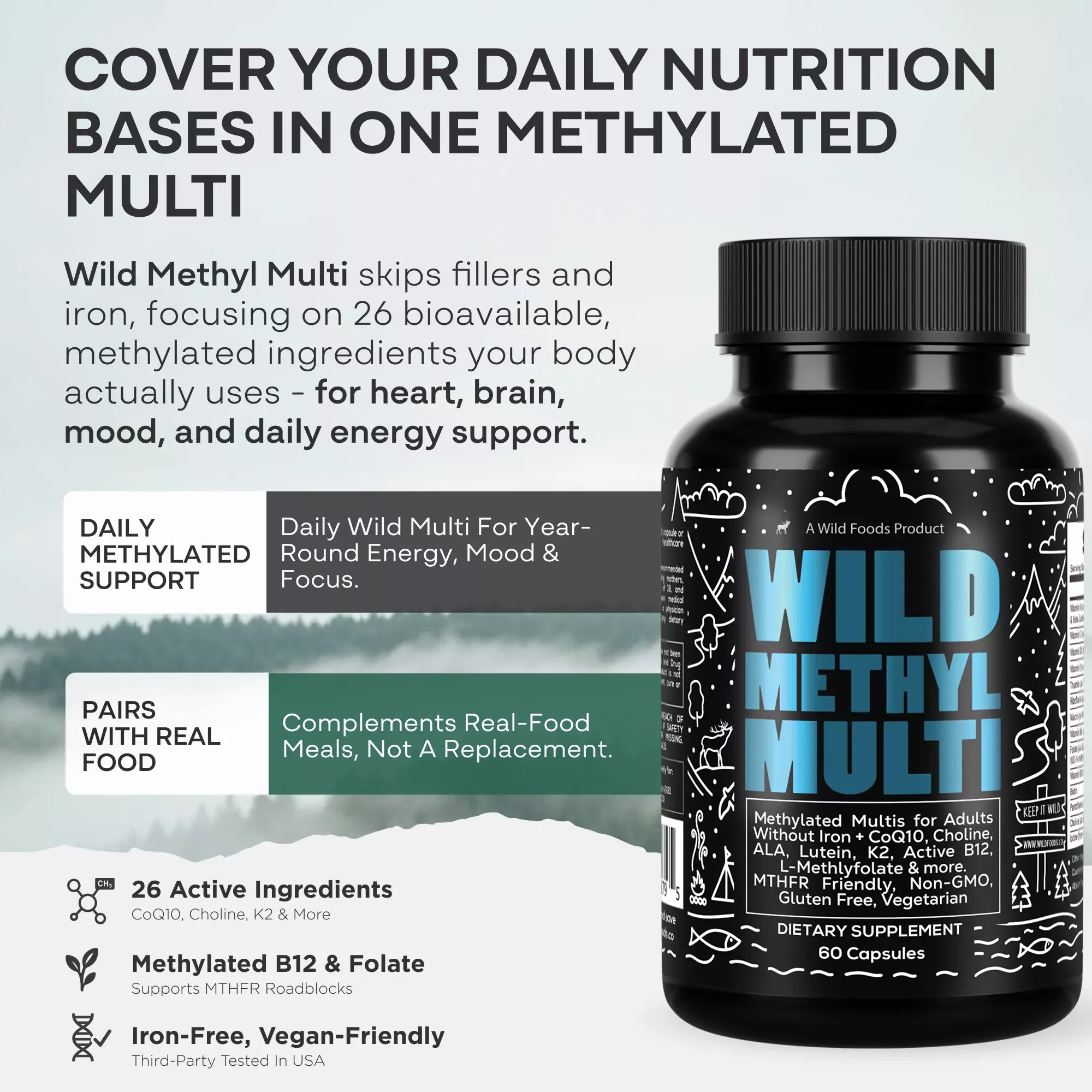 Wild Foods Supplements Methylated Whole Food Multivitamin