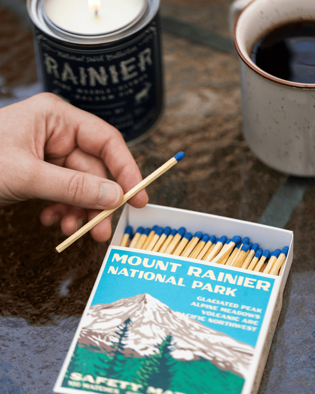 Good & Well Supply Co. Mount Rainier Vintage National Park Cabin Matches