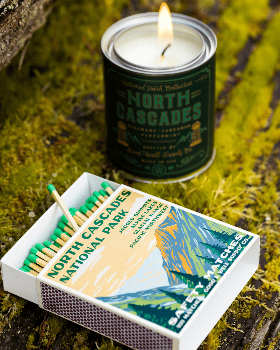 Good & Well Supply Co. North Cascades Vintage National Park Cabin Matches