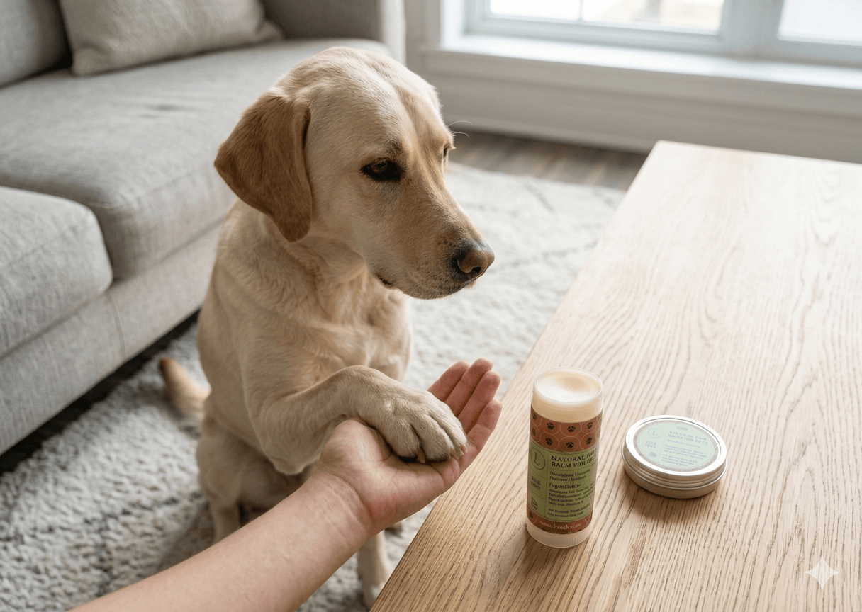 Lizush Pet Accessories Pet Pampering Gift Box -All-Natural Pet Wellness Kit – Soothing Balms & Herbal Coat Powder