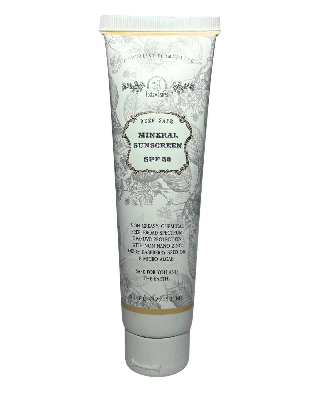 Roots and Leaves, LLC Reef Safe Vegan Mineral Face and Body Sunscreen with Tremella Mushroom