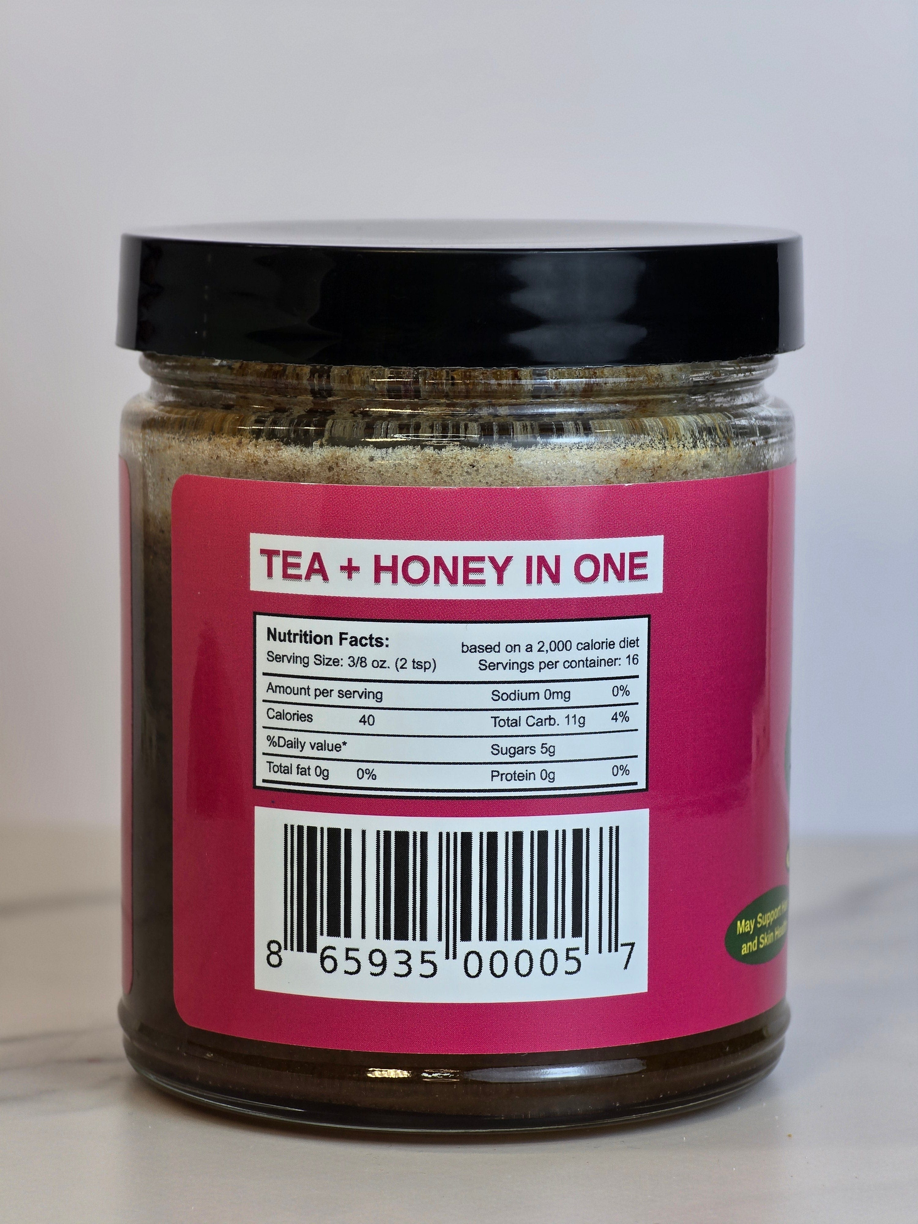 Zenbear Honey Tea simple Radiant Rose Honey Tea – Organic Rose Hip & Hibiscus Blend for Glow & Calm (10 oz)