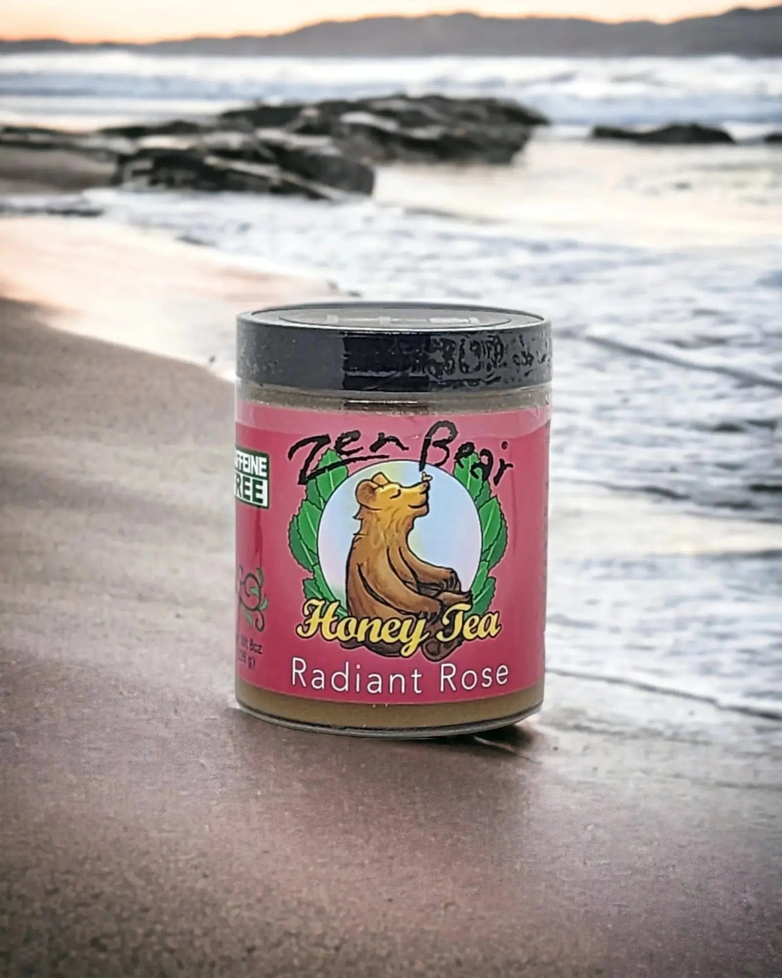 Zenbear Honey Tea simple Radiant Rose Honey Tea – Organic Rose Hip & Hibiscus Blend for Glow & Calm (10 oz)
