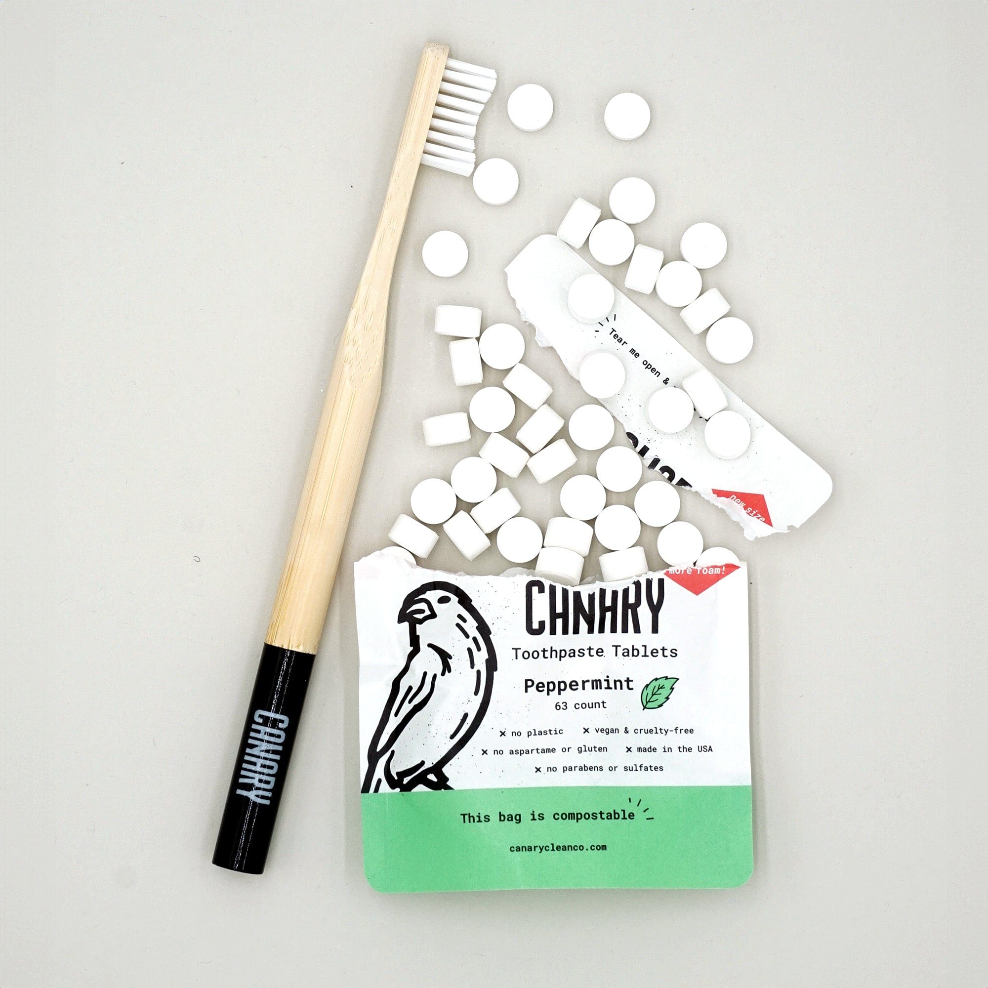Canary Toothpaste Tablets Peppermint Toothpaste Tablets