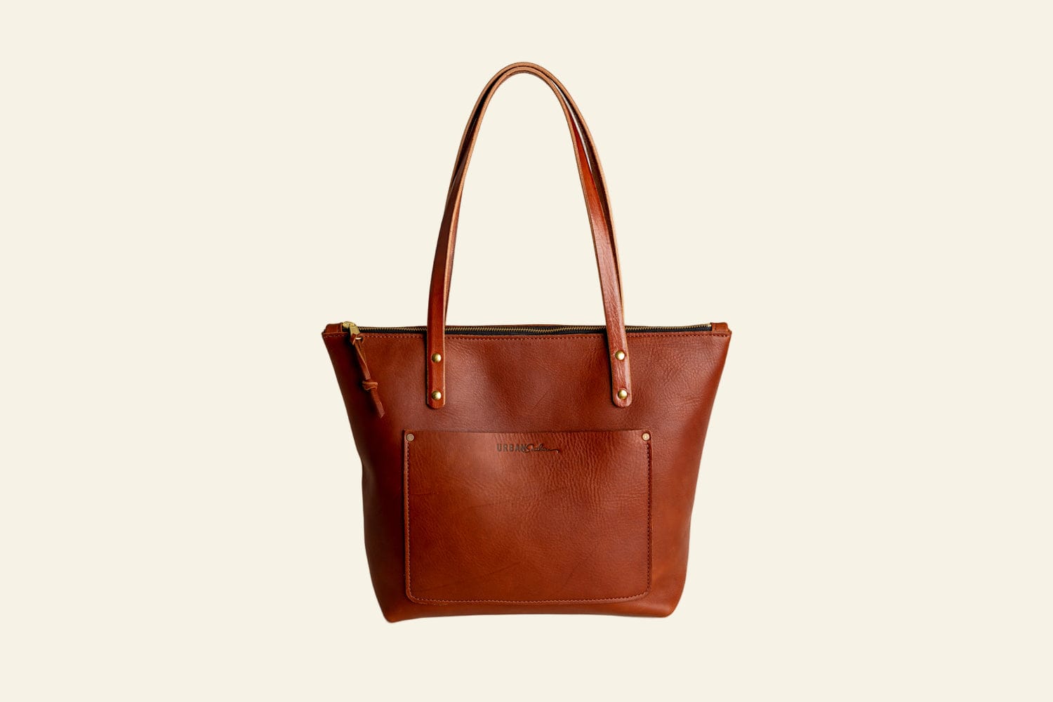 Urban Southern Totes Cognac Urban Zipper Tote