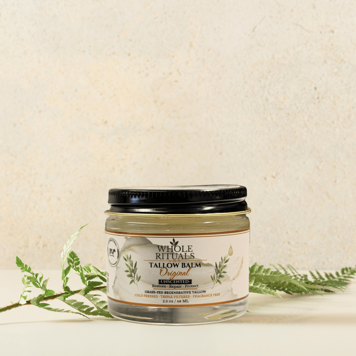 Whole Rituals Face Moisturizer 2.3 oz / 68ML / 1 Jar Grass-Fed Tallow Balm — Original