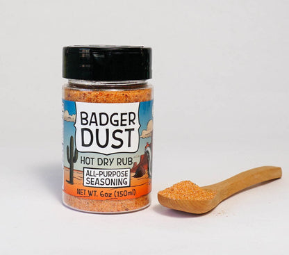 Honey Badgers Bee Farm All Natural Dry Rub Badger Dust Hot All- Purpose Seasoning