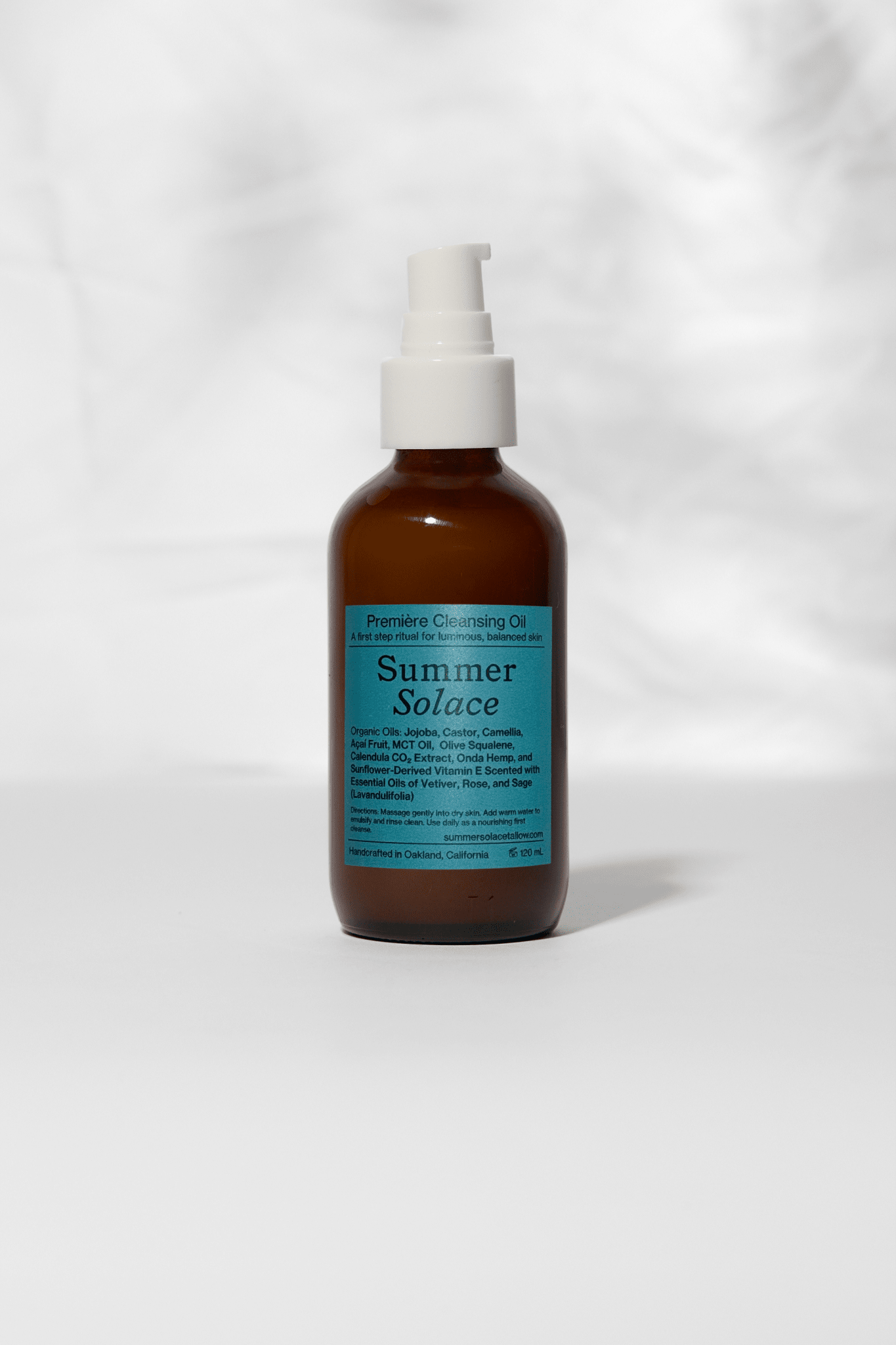 Summer Solace Tallow Facial Cleanser 4 oz Première Cleansing Oil – Barrier-Respecting Oil Cleanser