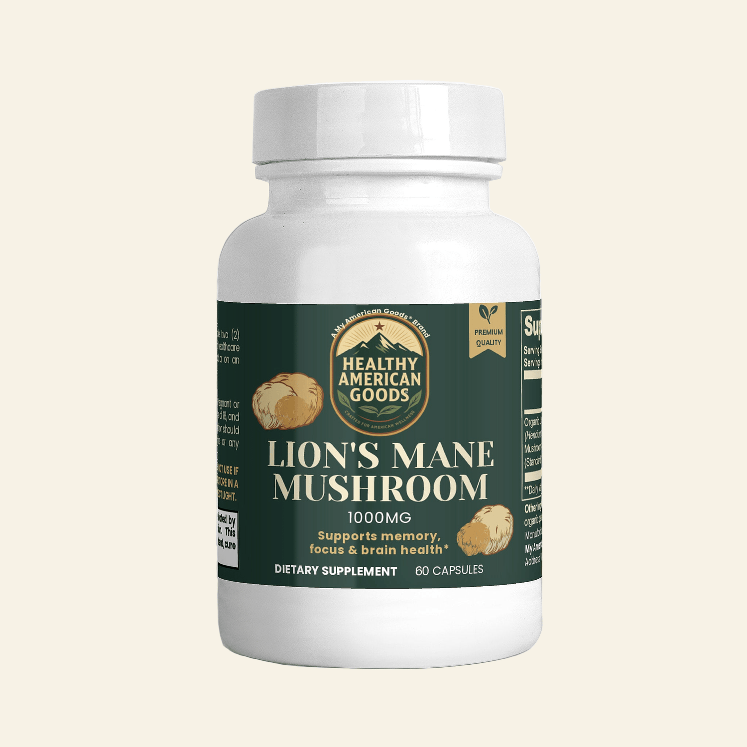 Healthy American Goods™ Mushroom Products Lion&