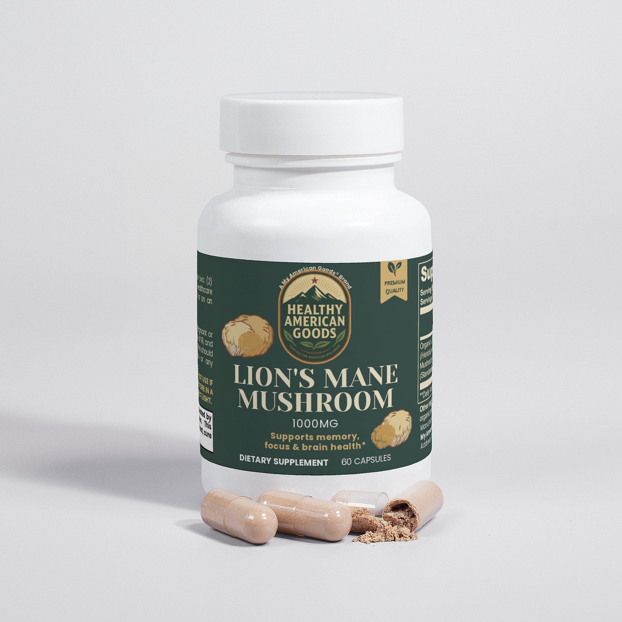 Healthy American Goods™ Mushroom Products Lion&