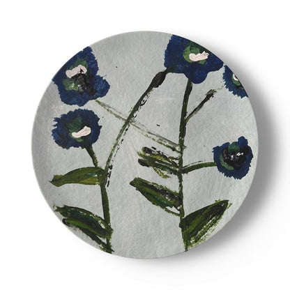 Erin Donahue Tice China Plates Set of Blue and Teal Posey China Plates (Set of 4 or 8)